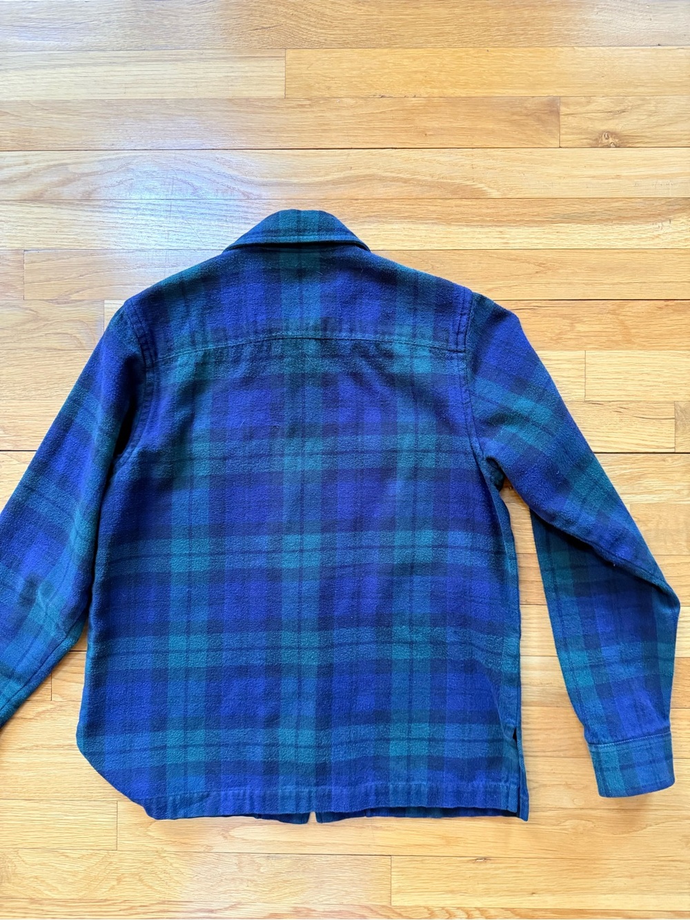 Women’s Ralph Lauren Blue-Green Plaid Zip-Front Shirt Jacket - Picture 3 of 3